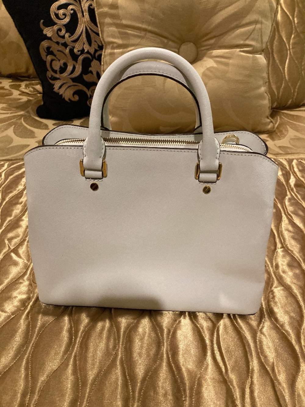 MICHAEL KORS Tote White Leather with Removable Strap and Bag - Stunning! - Picture 4 of 14